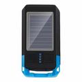 BG-1706 USB + Solar Reîncărcabilă Lumini pentru biciclete impermeabile 6 moduri de lumină pentru biciclete cu faruri duble cu alarmă de corn - albastru