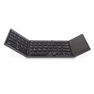 Tastatură Fără Fir Pliabilă cu Touchpad BK06 - Negru