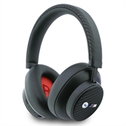 Căști wireless supraauriculare BMW M cu logo din carbon metalic și tehnologie ENC - Negru