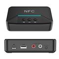 BT200 NFC Bluetooth 5.0 Receptor audio - Adaptor AUX 3.5 mm & RCA - Negru