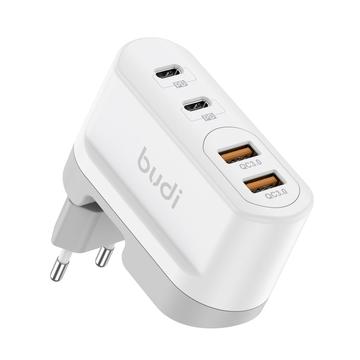 BUDI AC326TQEW Încărcător Multi-Port 40W cu 2x USB-C/USB-A - Alb