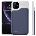 Husă Cu Baterie Externă iPhone 11 - 6000mAh - Albastru Închis / Gri