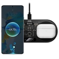 Încărcător Wireless Baseus 2-în-1 cu Display LED - Transparent / Negru
