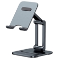 Suport de Birou Pliabil din Metal Baseus Biaxial pentru Smartphone - Gri