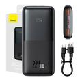 Baseus Bipow Pro Digital Display Fast Charge Power Bank 10000mAh/22.5W - 2xUSB, USB-C - Negru