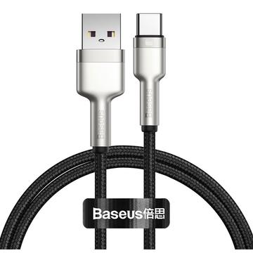Baseus Cafule Metal Cablu USB-A la USB-C - 66W, 1m - Negru