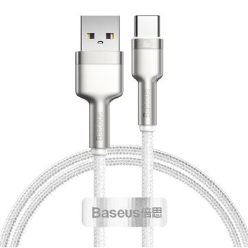 Baseus Cafule Metal Cablu USB-A la USB-C - 66W, 1m - Alb