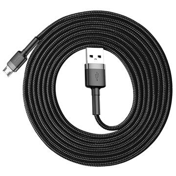 Cablu MicroUSB Baseus Cafule CAMKLF-CG1 - 2m - Gri / Negru