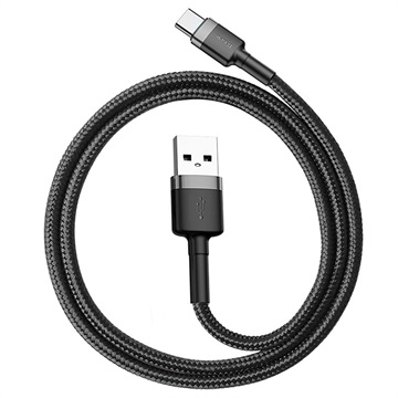 Cablu Baseus Cafule USB 2.0 / Type-C CATKLF-BG1 - 1m - Negru / Gri