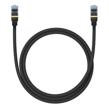 Baseus Cablu de rețea împletitură Cat 7 - 1m, 10Gbps - negru