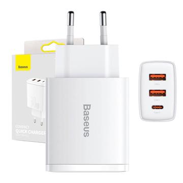 Baseus Compact Quick Charger 30W - USB-C PD, 2xUSB