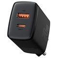 Încărcător De Perete Baseus Compact 20W - USB-C PD3.0, USB QC3.0 - Negru