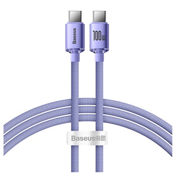 Cablu USB-C / USB-C Baseus Crystal Shine CAJY000605 - 1.2m - Violet