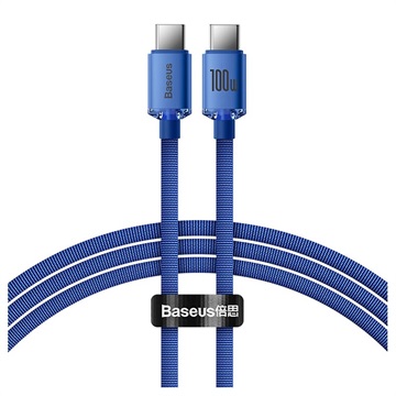 Cablu USB-C / USB-C Baseus Crystal Shine CAJY000703 - 2m - Albastru