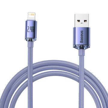 Baseus Crystal Shine Cablu USB-A / Lightning - 2m - Violet