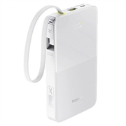 Baterie externă Baseus EnerFill Bipow2 Pro de 10000mAh cu cablu USB-C - Alb