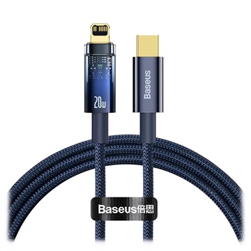 Cablu USB-C / Lightning Baseus Explorer 20W - 1m - Albastru
