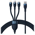 Cablu de Încărcare Rapidă 3-în-1 Baseus Flash Series II - 1.5m - Albastru
