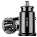 Încărcător Auto Dual USB Baseus Grain Mini Smart - 3.1A - Negru