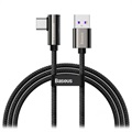 Cablu USB-C Nailon Împletit Baseus Legend 66W - 1m - Negru