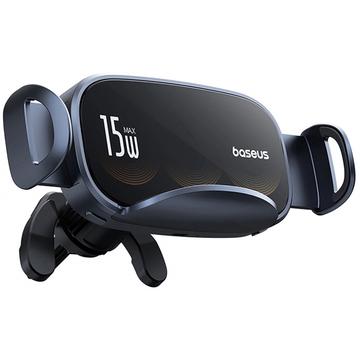 Baseus LightChaser Încărcător wireless / Suport auto - 15W - Negru