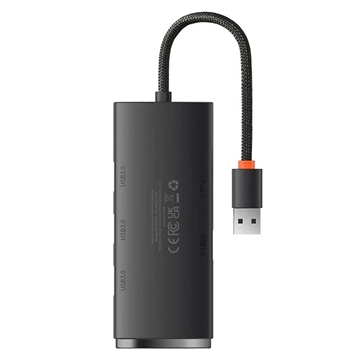 Baseus Lite Series Hub 4in1 WKQX030001 USB to 4x USB 3.0, 25cm - negru