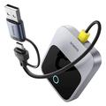 Baseus Safe Journey Adaptor CarPlay cu fir la wireless - USB-C, USB-A - Gri închis