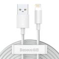 Baseus Simple Wisdom USB-A / Lightning Cable - 1.5m, 2 Buc. - Alb