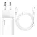 Încărcător Baseus Super Si Quick cu Cablu USB-C / Lightning - 20W - Alb