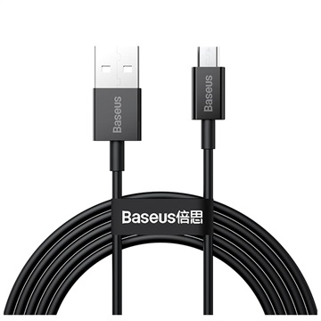 Cablu Date Încărcare Rapidă MicroUSB Baseus Superior - 2m - Negru