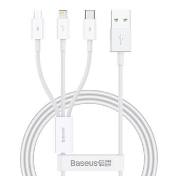 Baseus Superior Series 3 în 1 cablu de încărcare rapidă - 1m, 3.5A