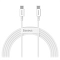 Cablu USB-C / USB-C Baseus Superior - 100W, 2m (Ambalaj Deschis - Excelent) - Alb