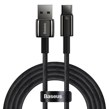 Baseus Tungsten Gold USB-A / USB-C Cable - 1m, 100W (Open-Box Satisfactory) - Black