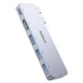 Baseus UltraJoy Hub USB-C cu 5 porturi - HDMI, USB-C, 3x USB-A - Gri