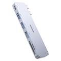 Baseus UltraJoy Hub USB-C cu 6 porturi - 3x USB-A, USB-C, sloturi pentru carduri Micro SD/TF