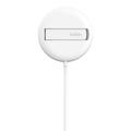 Suport de încărcare wireless magnetic Belkin BoostCharge Pro cu Qi2 - 15W - Alb