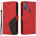 Husa portofel Motorola Moto G50 din seria Bi-Color - Roșu