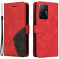 Husă Portofel Xiaomi 11T/11T Pro - Bi-Color - Roșu