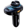 Transmitator FM Bluetooth / Incarcator Auto QC&PD C19 - Negru