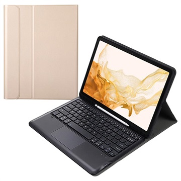 Husă Cu Tastatură Bluetooth Samsung Galaxy Tab S8+ - Auriu