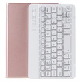 Husă Cu Tastatură Bluetooth iPad Mini (2021) (Ambalaj Deschis - Satisfăcător) - Auriu Roze