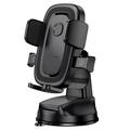 Suport auto Borofone BH132 cu fixare prin gravitație pentru parbriz/tablou de bord - 4.5"-7" - Negru