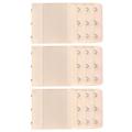 Extensii pentru sutien cu 3 rânduri de cârlige - 3 buc. - Culoare piele