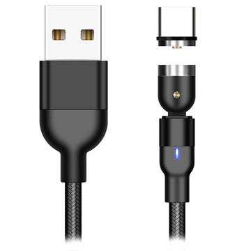 Cablu Magnetic Rotativ Împletit USB Tip-C - 2M