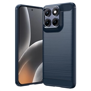 Husă TPU Brushed Motorola Edge 70 Fusion/70 Fusion+ - Fibră de Carbon - Albastru