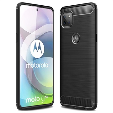 Husă TPU Periată Motorola Moto G 5G - Fibră De Carbon (Ambalaj Deschis - Excelent)