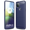 Husă TPU Periată pentru Motorola Moto G9 Power - Fibră De Carbon