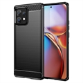 Husă TPU Periat Motorola Edge 40 Pro/Edge+ (2023) - Fibră De Carbon