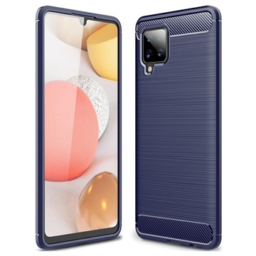 Husă TPU Periată pentru Samsung Galaxy A42 5G - Fibră De Carbon