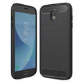 Husă TPU periată pentru Samsung Galaxy J5 (2017) - Fibră de carbon
